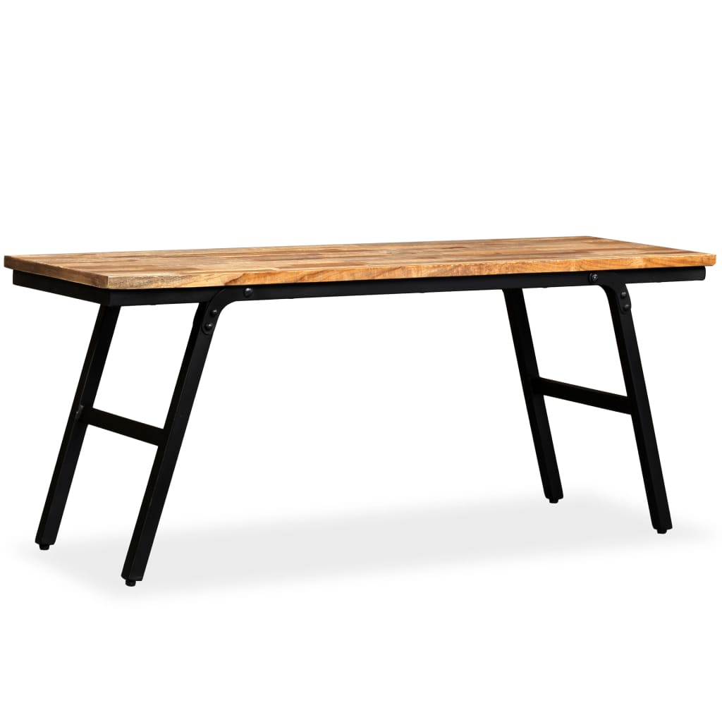 Penkki kierrätetty tiikki ja teräs 110x35x45 cm - Sisustajankoti.fi