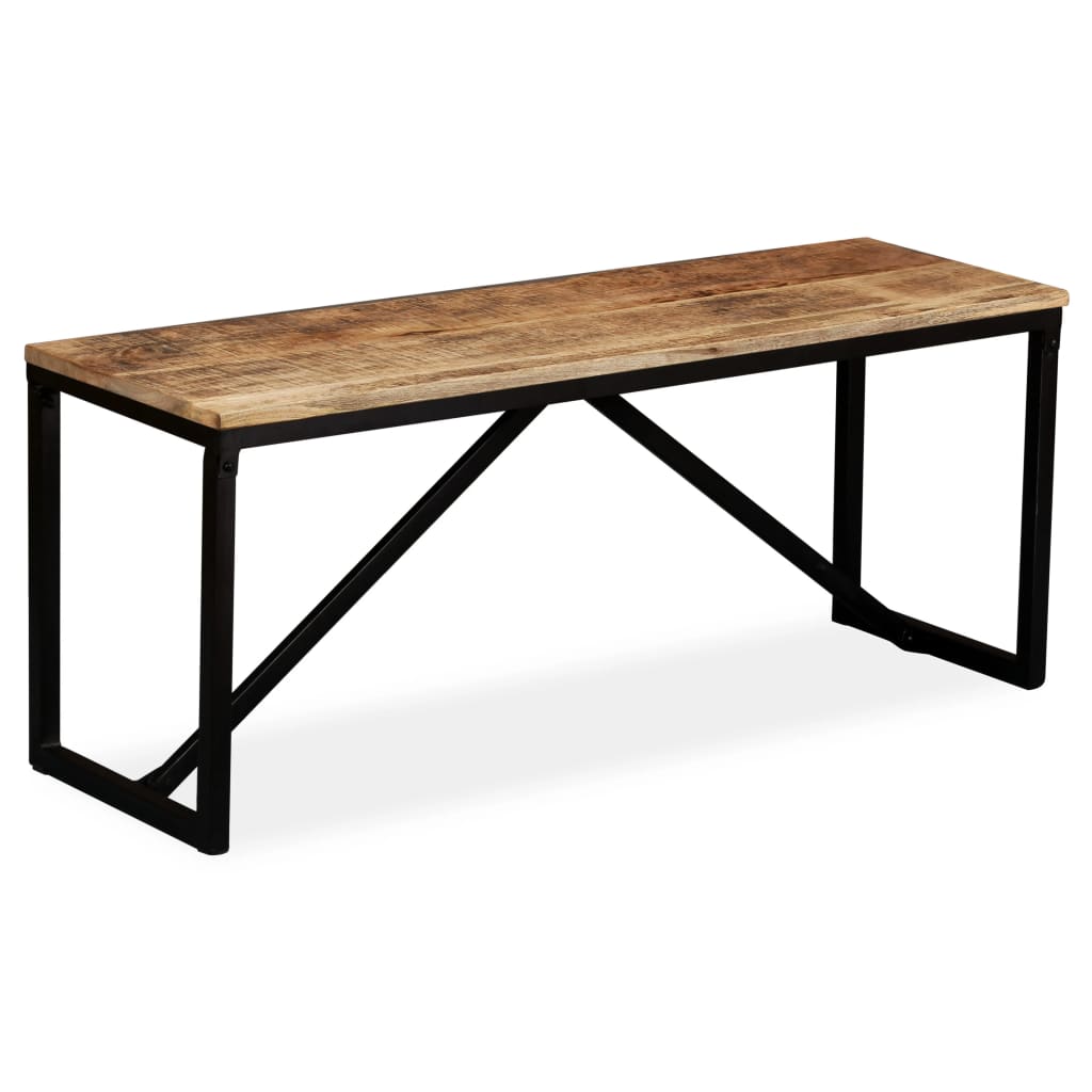 Penkki kiinteä mangopuu 110x35x45 cm - Sisustajankoti.fi