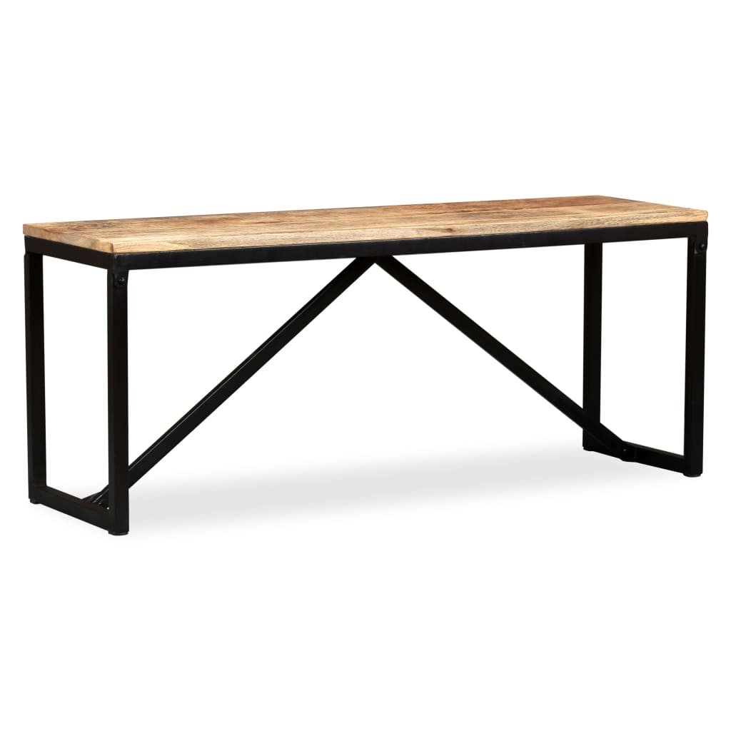 Penkki kiinteä mangopuu 110x35x45 cm - Sisustajankoti.fi
