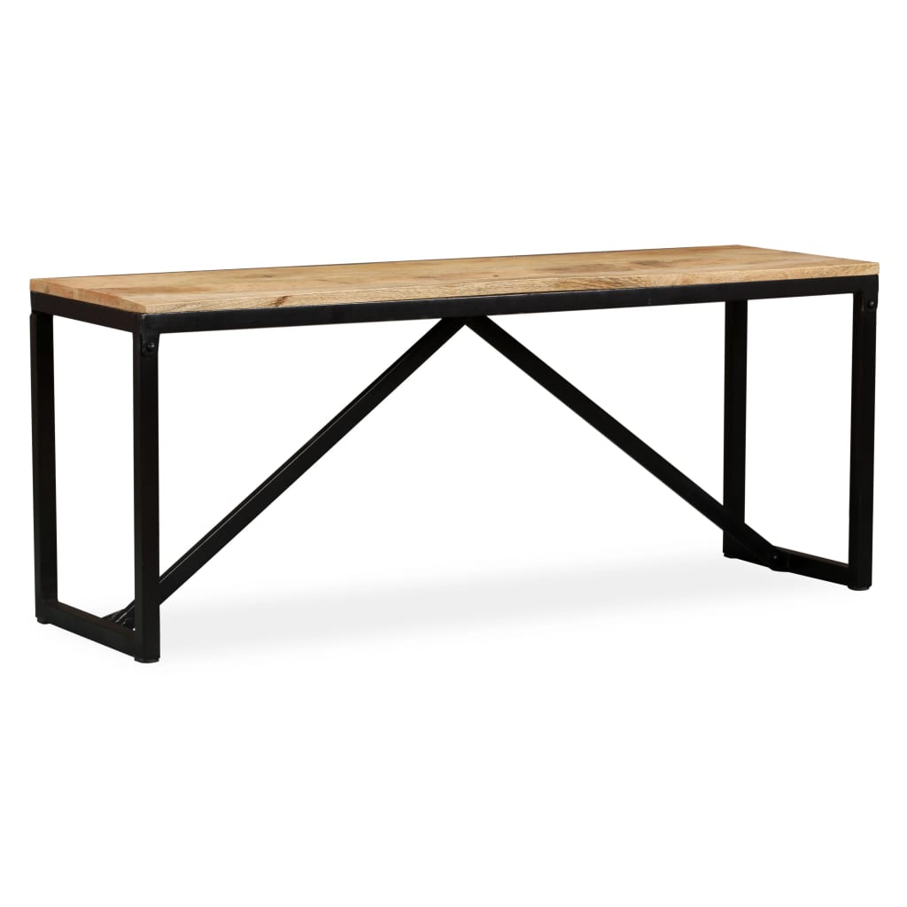 Penkki kiinteä mangopuu 110x35x45 cm - Sisustajankoti.fi