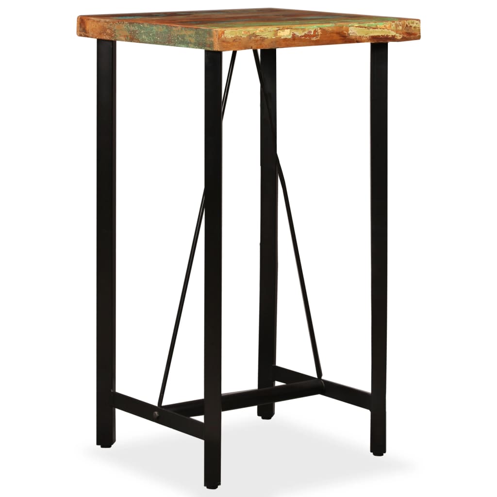 Baaripöytä kierrätetty puu 60x60x107 cm - Sisustajankoti.fi