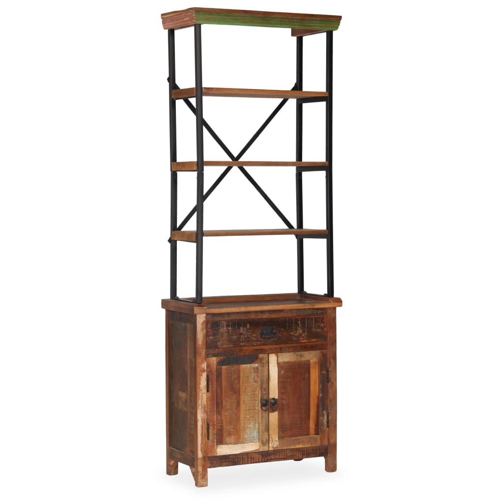 Senkki hyllyillä kierrätyspuu 65x30x180 cm - Sisustajankoti.fi