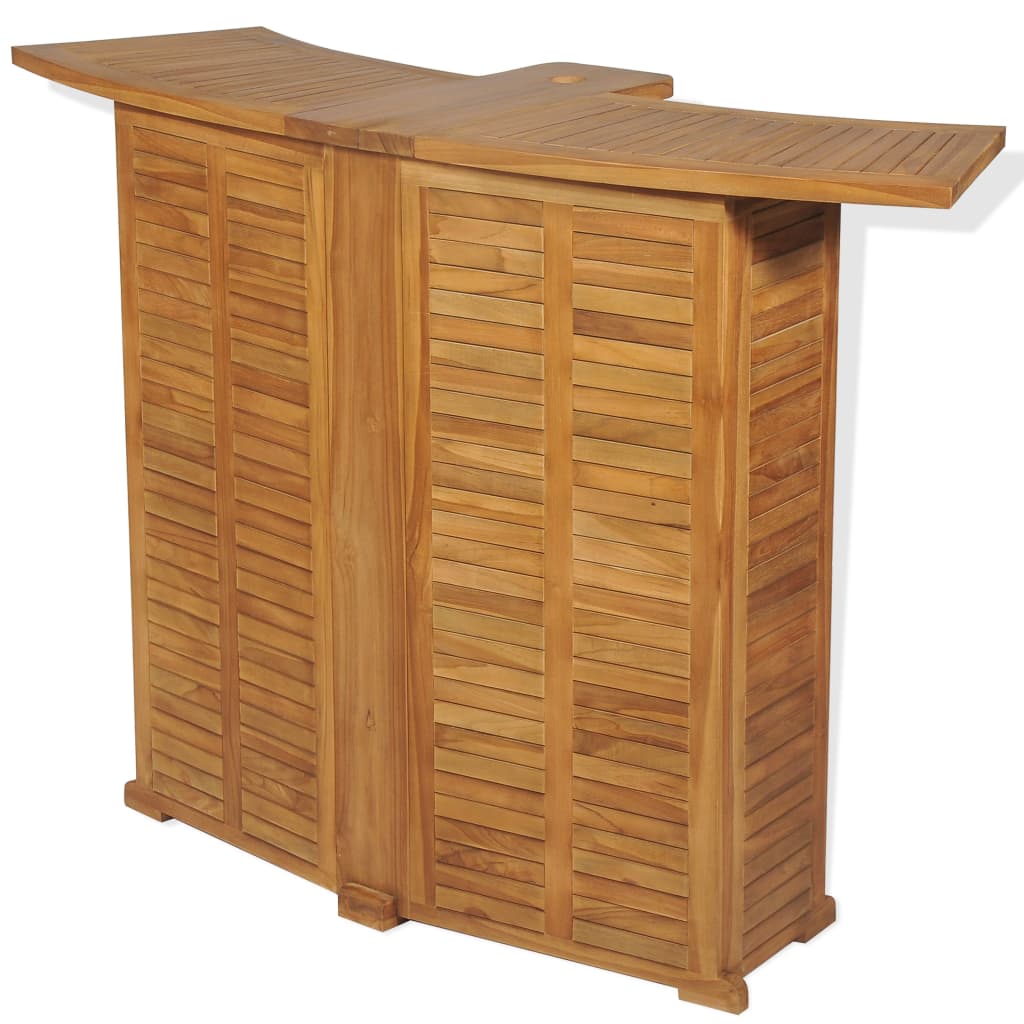 Kokoontaitettava baaripöytä 155x53x105 cm tiikki - Sisustajankoti.fi