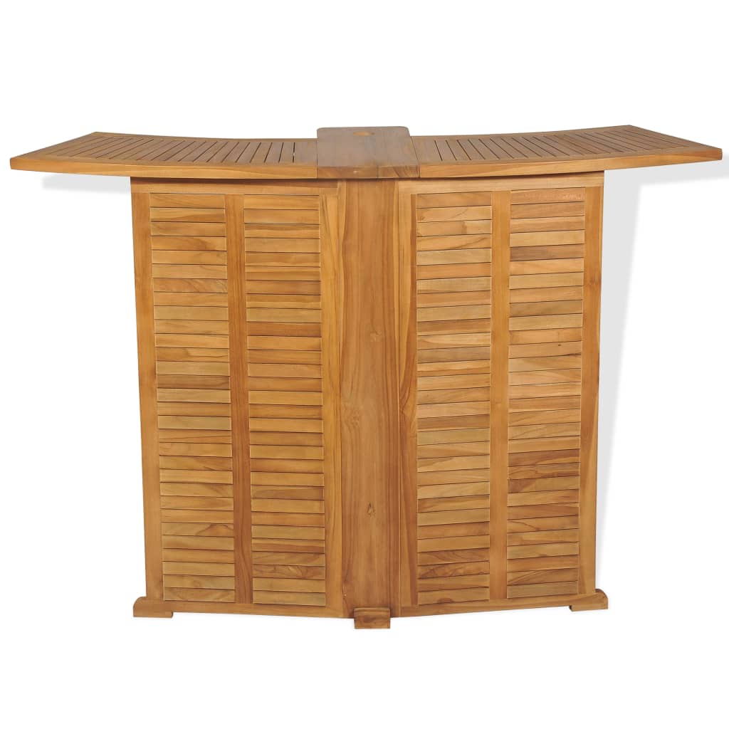Kokoontaitettava baaripöytä 155x53x105 cm tiikki - Sisustajankoti.fi