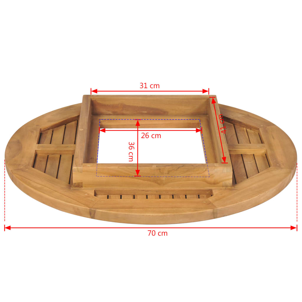 Olutkori Pöytälevy Tiikki 70 cm - Sisustajankoti.fi