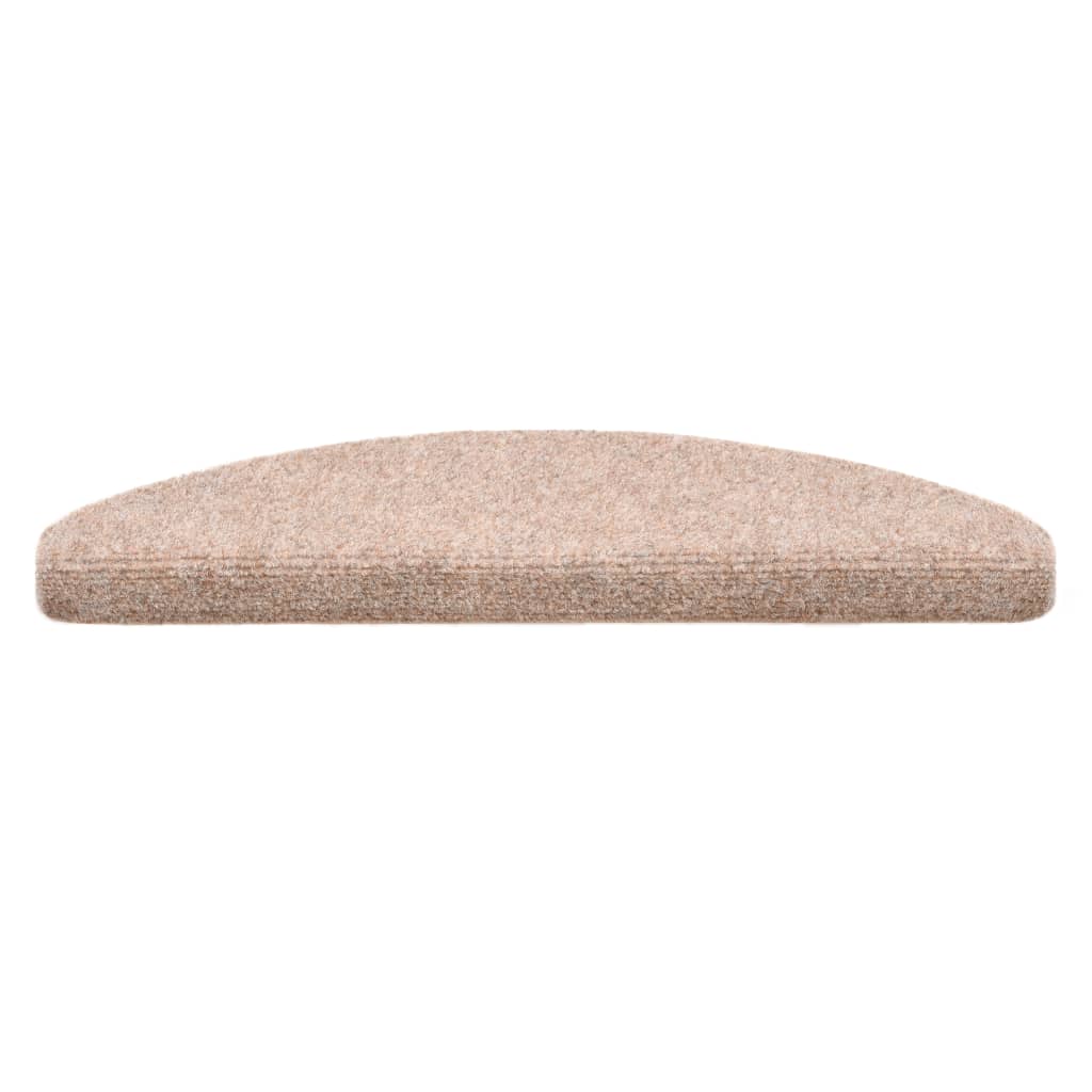 Itsekiinnittyvät porrasmatot 15 kpl neulahuopa 65x21x4cm ruskea - Sisustajankoti.fi