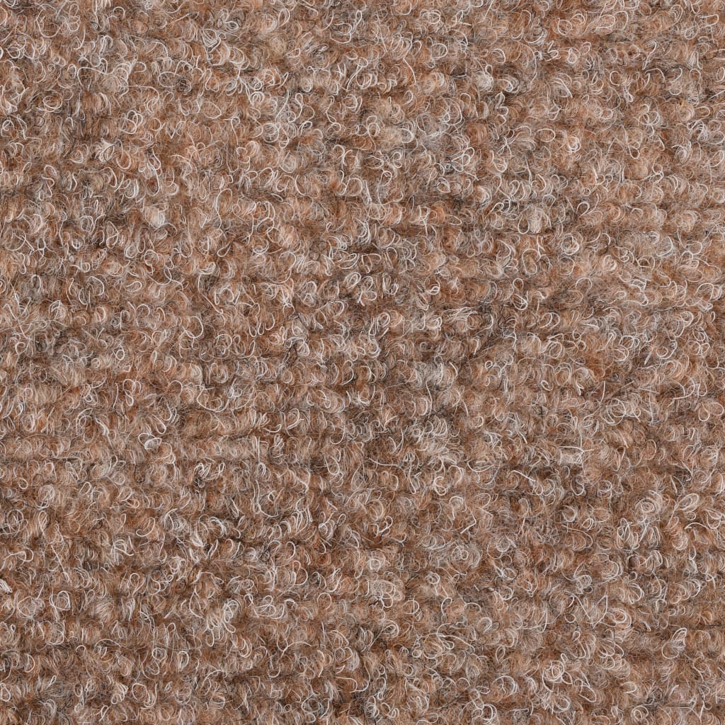 Itsekiinnittyvät porrasmatot 15 kpl neulahuopa 65x21x4cm ruskea - Sisustajankoti.fi