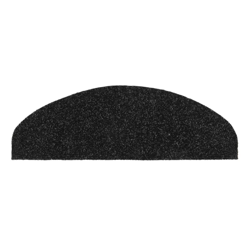 Itsekiinnittyvät porrasmatot 15 kpl neulahuopa 65x21x4cm musta - Sisustajankoti.fi