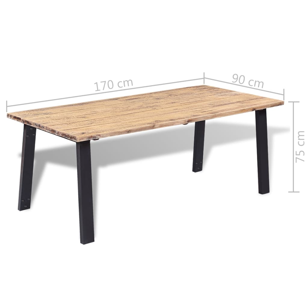 Ruokapöytä kiinteä akaasiapuu 170x90 cm - Sisustajankoti.fi