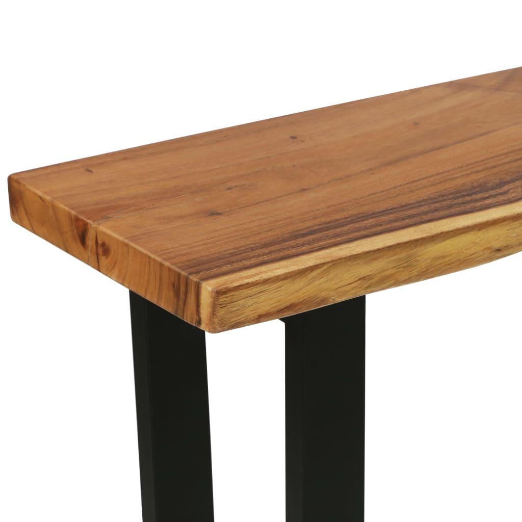 Konsolipöytä kiinteä sadepuu 110x35x75 cm - Sisustajankoti.fi