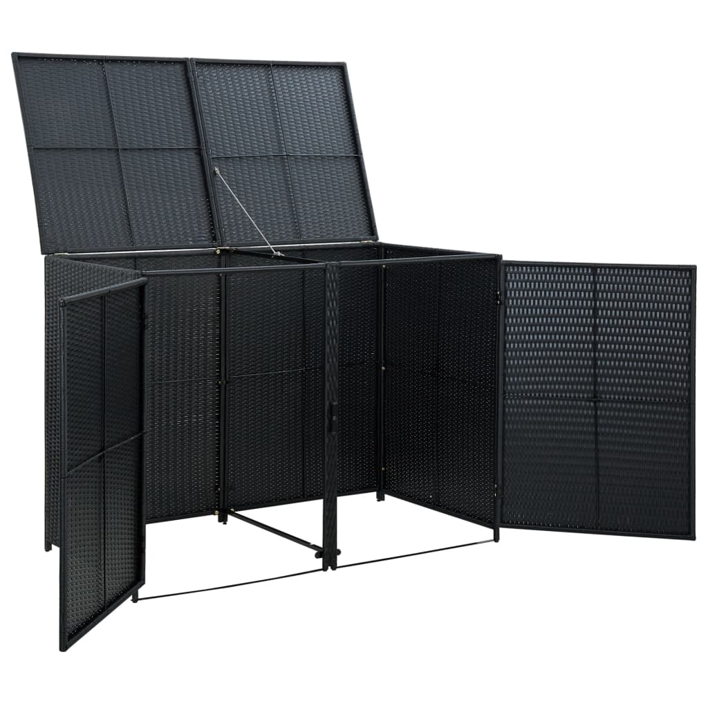 Tupla roska-astiavaja Polyrottinki Musta 148x80x111 cm - Sisustajankoti.fi