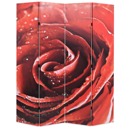 Taitettava tilanjakaja ruusu 160x170 cm punainen - Sisustajankoti.fi