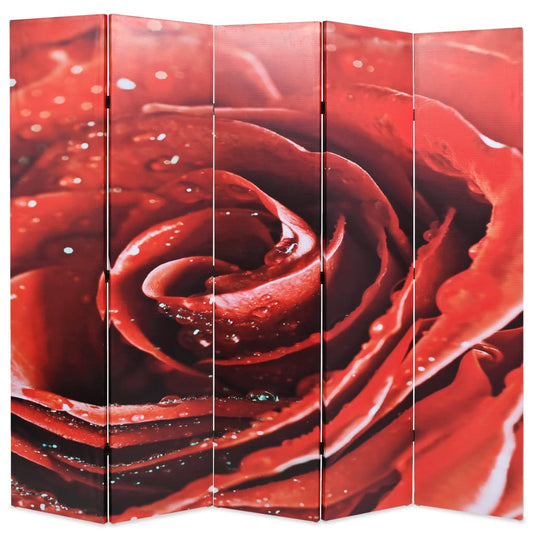 Taitettava tilanjakaja ruusu 200x170 cm punainen - Sisustajankoti.fi