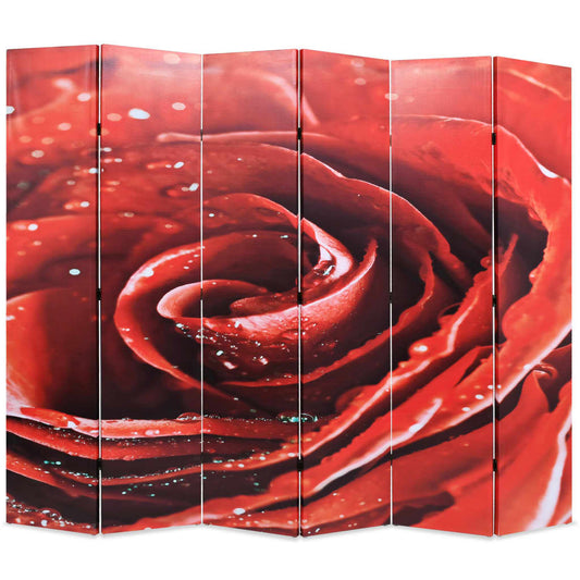 Taitettava tilanjakaja ruusu 228x170 cm punainen - Sisustajankoti.fi