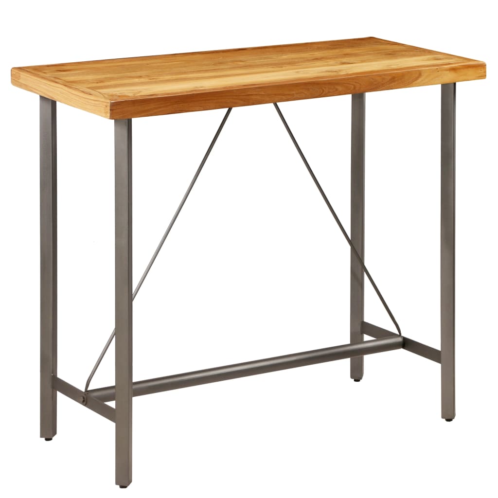 Baaripöytä kierrätetty tiikki 120x58x106 cm - Sisustajankoti.fi