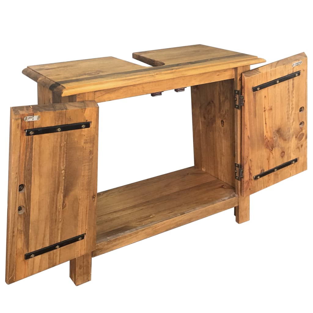 Kylpyhuoneen allaskaappi kierrätetty mänty 70x32x63 cm - Sisustajankoti.fi