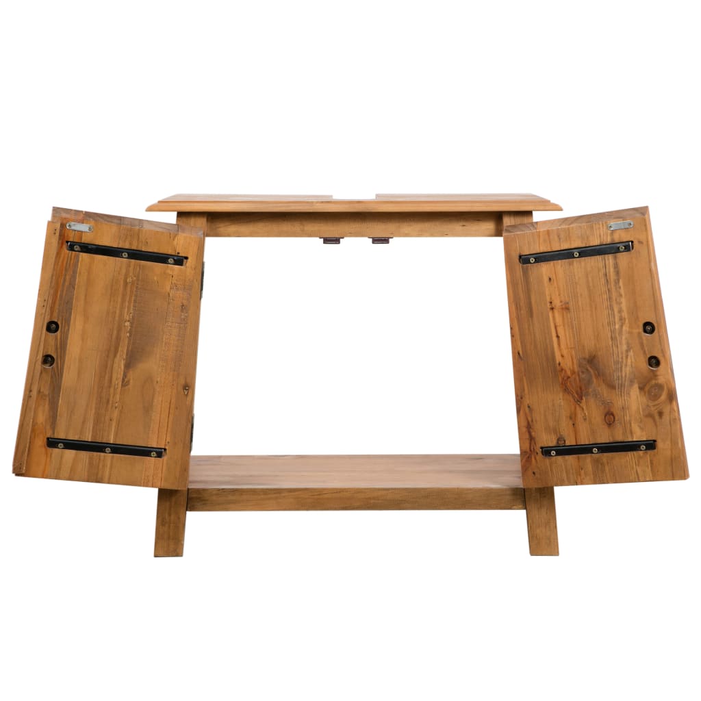 Kylpyhuoneen allaskaappi kierrätetty mänty 70x32x63 cm - Sisustajankoti.fi