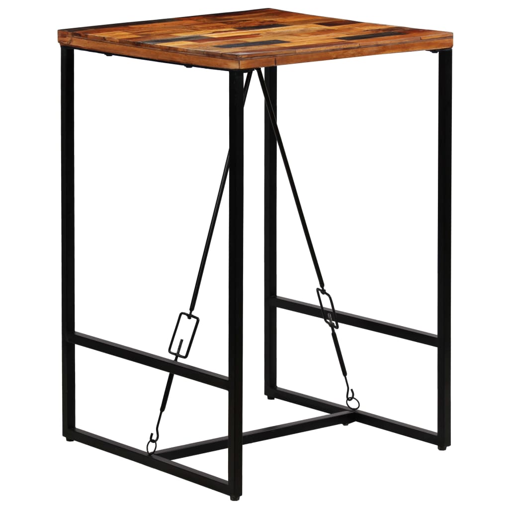Baaripöytä kierrätetty puu 70x70x106 cm - Sisustajankoti.fi
