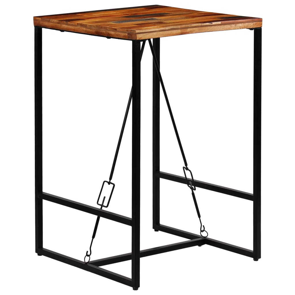 Baaripöytä kierrätetty puu 70x70x106 cm - Sisustajankoti.fi
