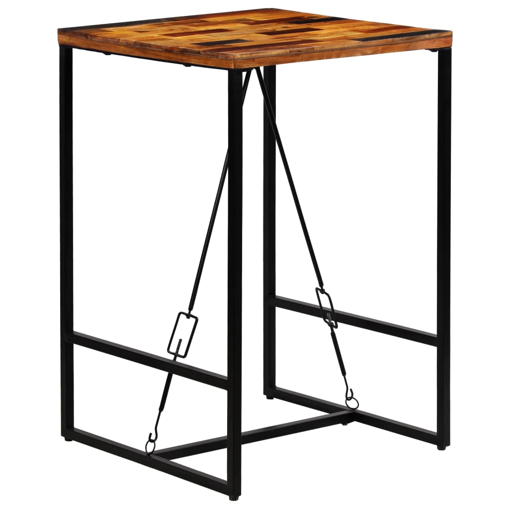 Baaripöytä kierrätetty puu 70x70x106 cm - Sisustajankoti.fi