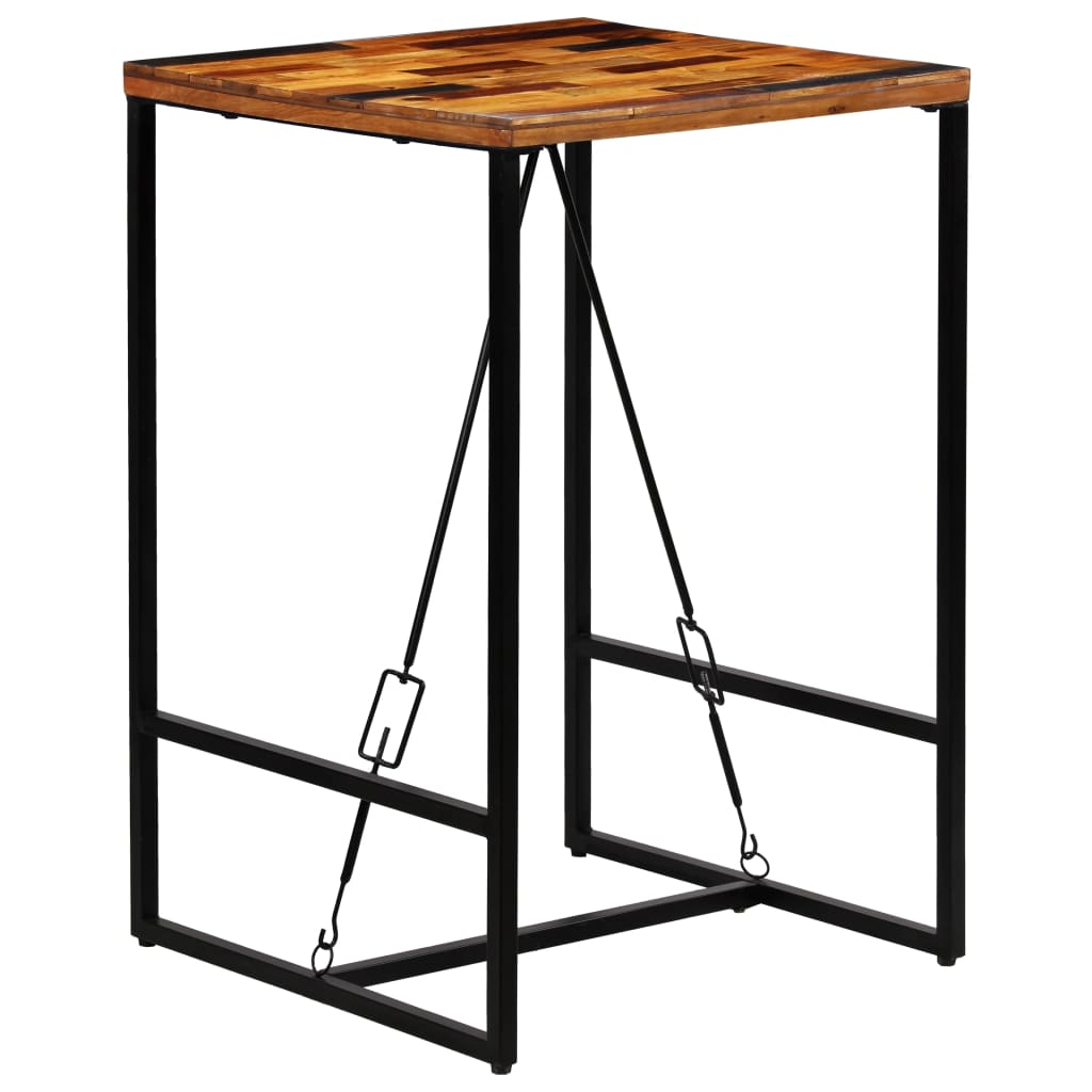 Baaripöytä kierrätetty puu 70x70x106 cm - Sisustajankoti.fi