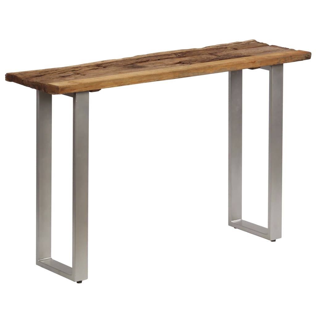 Sivupöytä kierrätetty puu ja teräs 120x35x76 cm - Sisustajankoti.fi