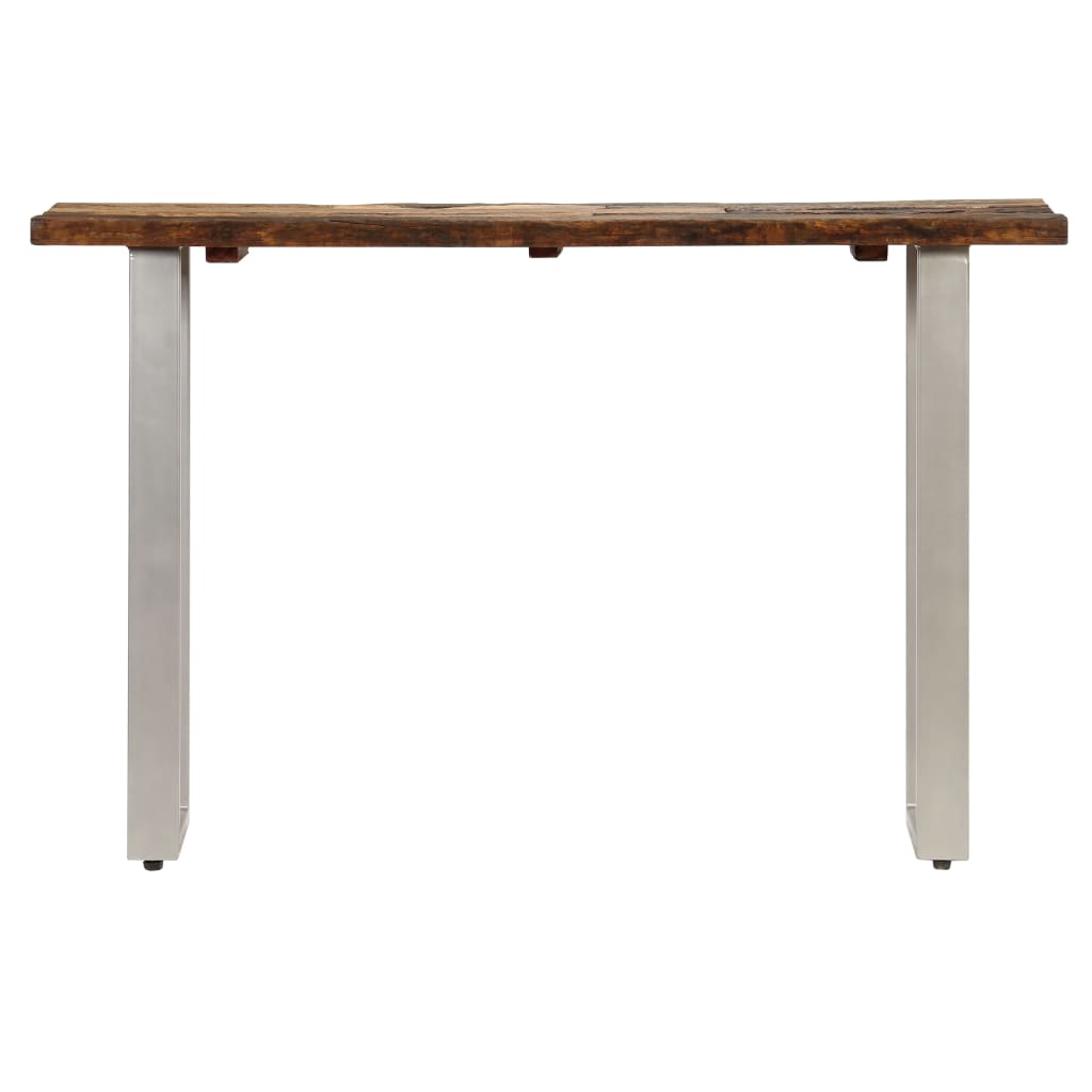 Sivupöytä kierrätetty puu ja teräs 120x35x76 cm - Sisustajankoti.fi