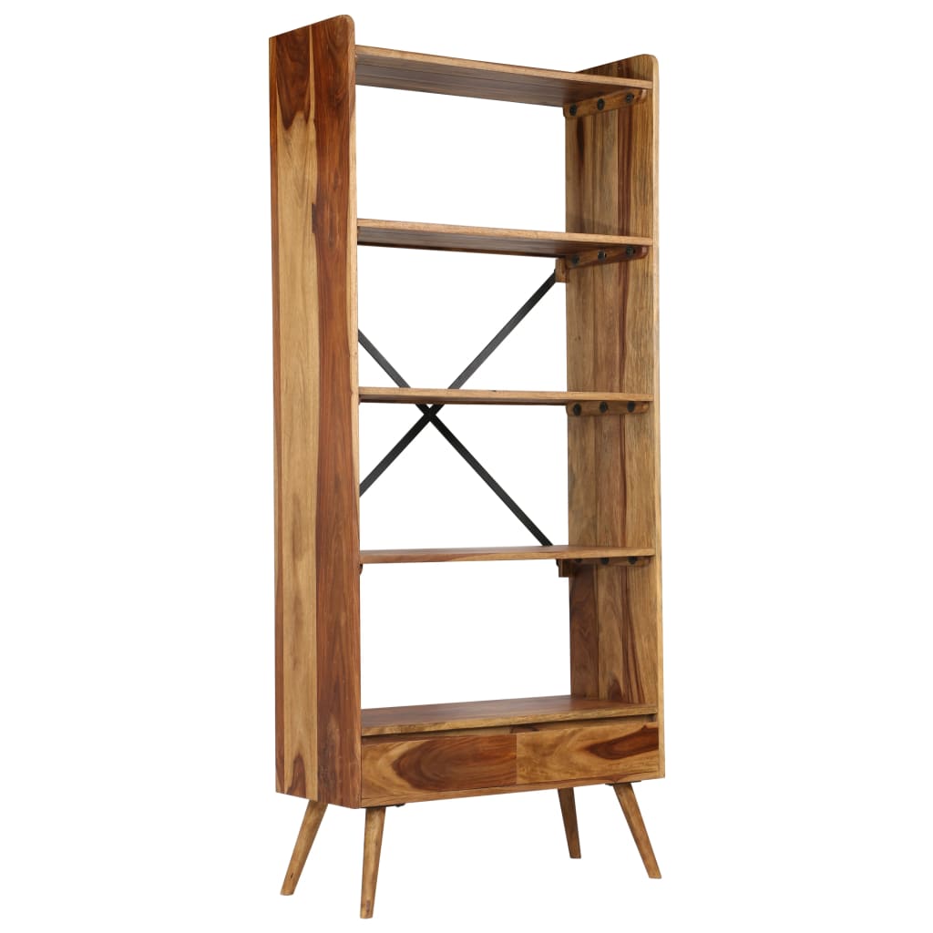 Kirjahylly kiinteä seesampuu 75x30x170 cm - Sisustajankoti.fi