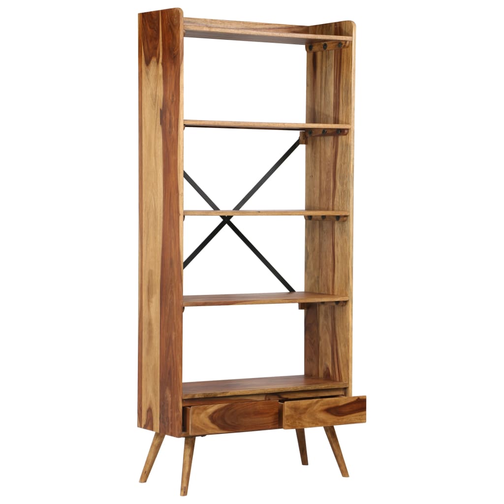 Kirjahylly kiinteä seesampuu 75x30x170 cm - Sisustajankoti.fi