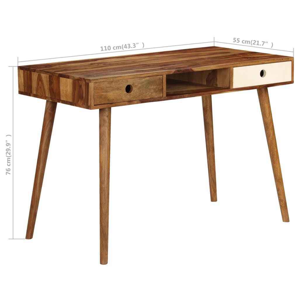 Kirjoituspöytä kiinteä seesampuu 110x55x76 cm - Sisustajankoti.fi