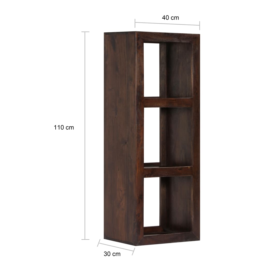 Hylly 40x30x110 cm täysi akaasiapuu - Sisustajankoti.fi