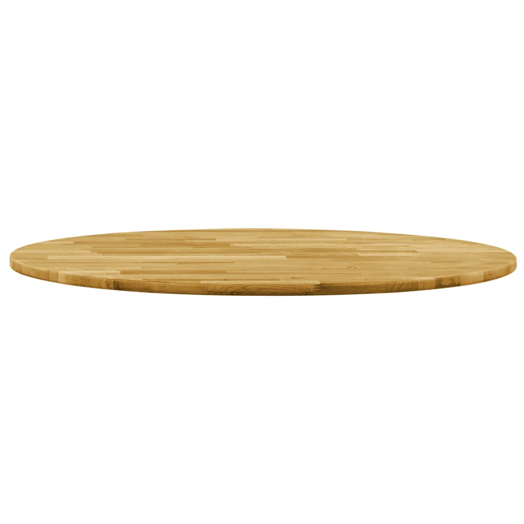 Pöytälevy kiinteä tammipuu pyöreä 23 mm 500 mm - Sisustajankoti.fi