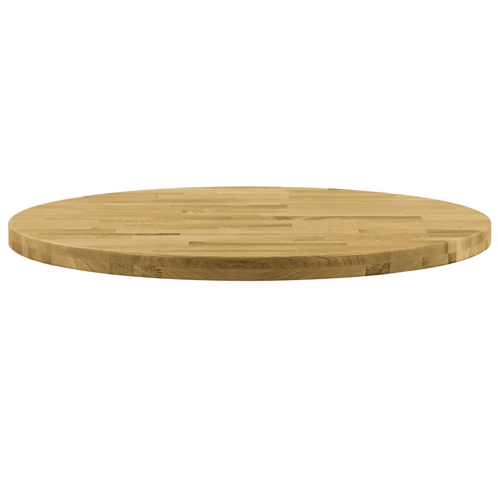 Pöytälevy kiinteä tammipuu pyöreä 44 mm 600 mm - Sisustajankoti.fi