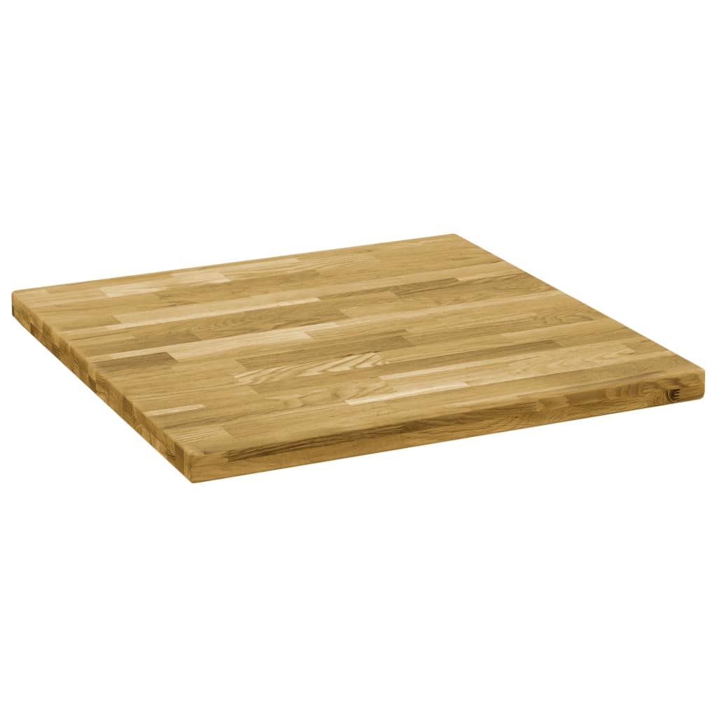 Pöytälevy kiinteä tammipuu neliö 44 mm 70x70 cm - Sisustajankoti.fi