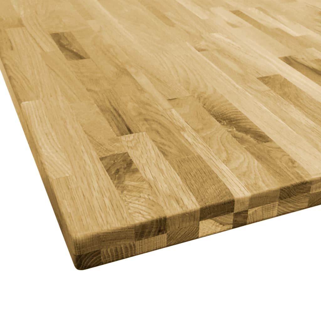 Pöytälevy kiinteä tammipuu neliö 44 mm 70x70 cm - Sisustajankoti.fi