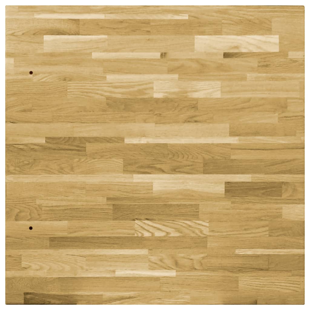 Pöytälevy kiinteä tammipuu neliö 44 mm 70x70 cm - Sisustajankoti.fi