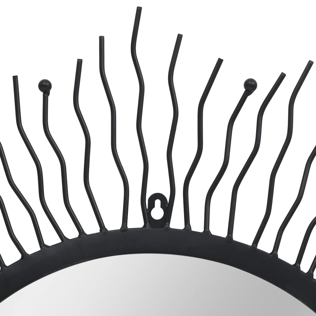 Seinäpeili aurinkokuvio 80 cm musta - Sisustajankoti.fi