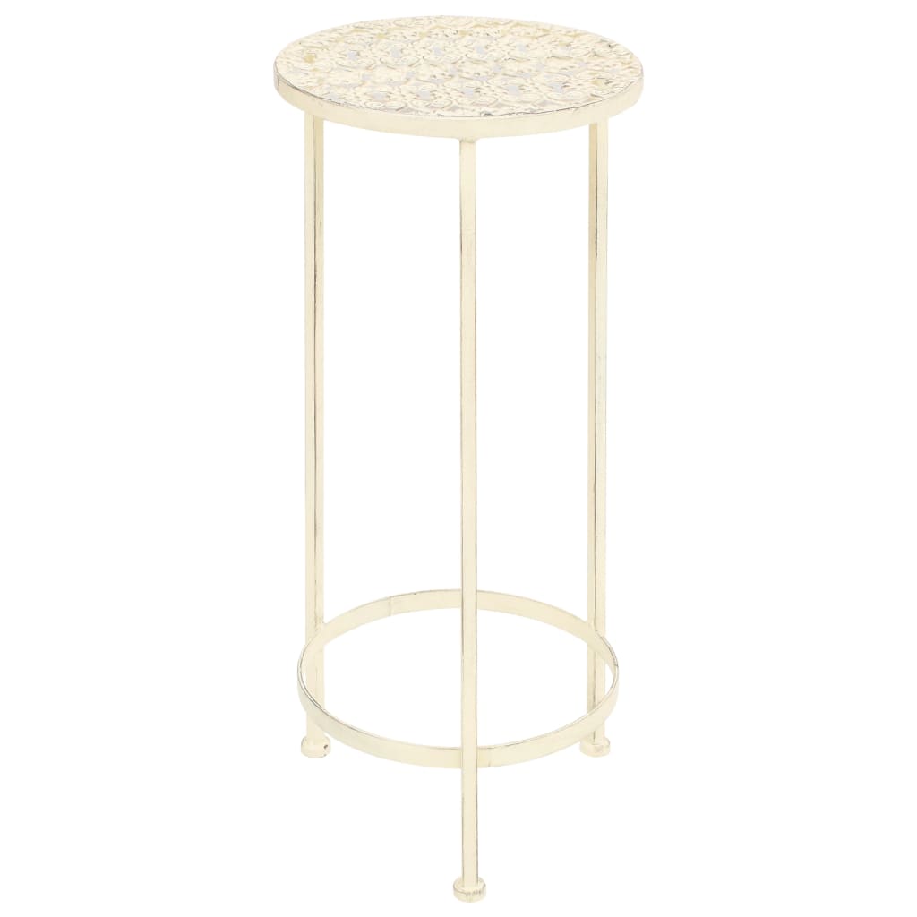 Kukkateline 3 osaa vintagetyylinen metalli antiikinvalkoinen - Sisustajankoti.fi
