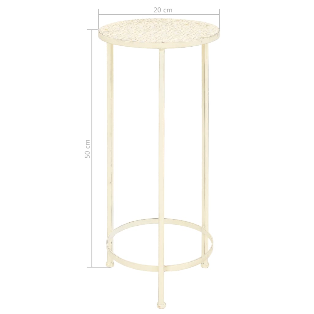 Kukkateline 3 osaa vintagetyylinen metalli antiikinvalkoinen - Sisustajankoti.fi