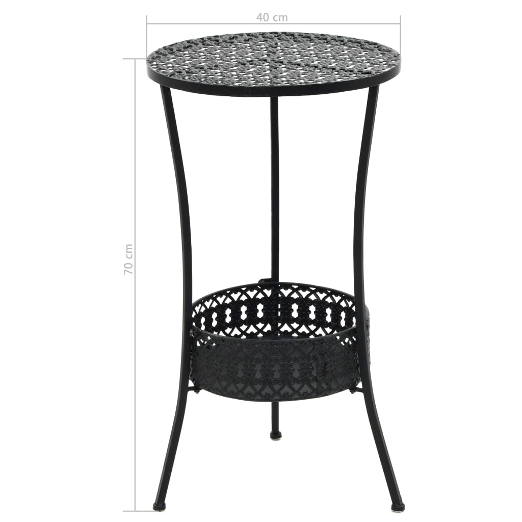 Bistropöytä musta 40x70 cm metalli - Sisustajankoti.fi