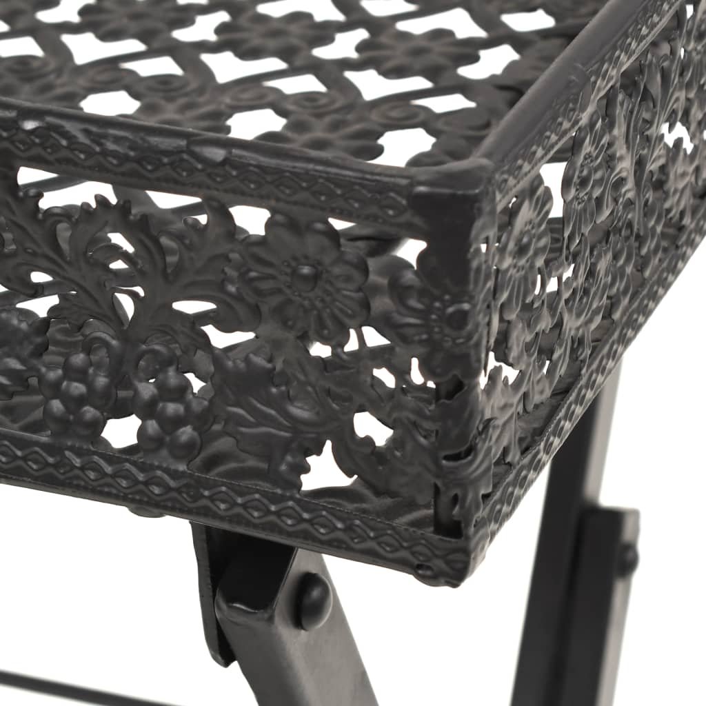 Taittuva sivupöytä vintagetyyli metalli 58x35x72 cm musta - Sisustajankoti.fi