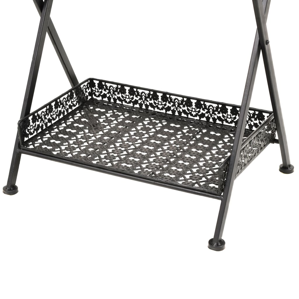 Taittuva sivupöytä vintagetyyli metalli 58x35x72 cm musta - Sisustajankoti.fi