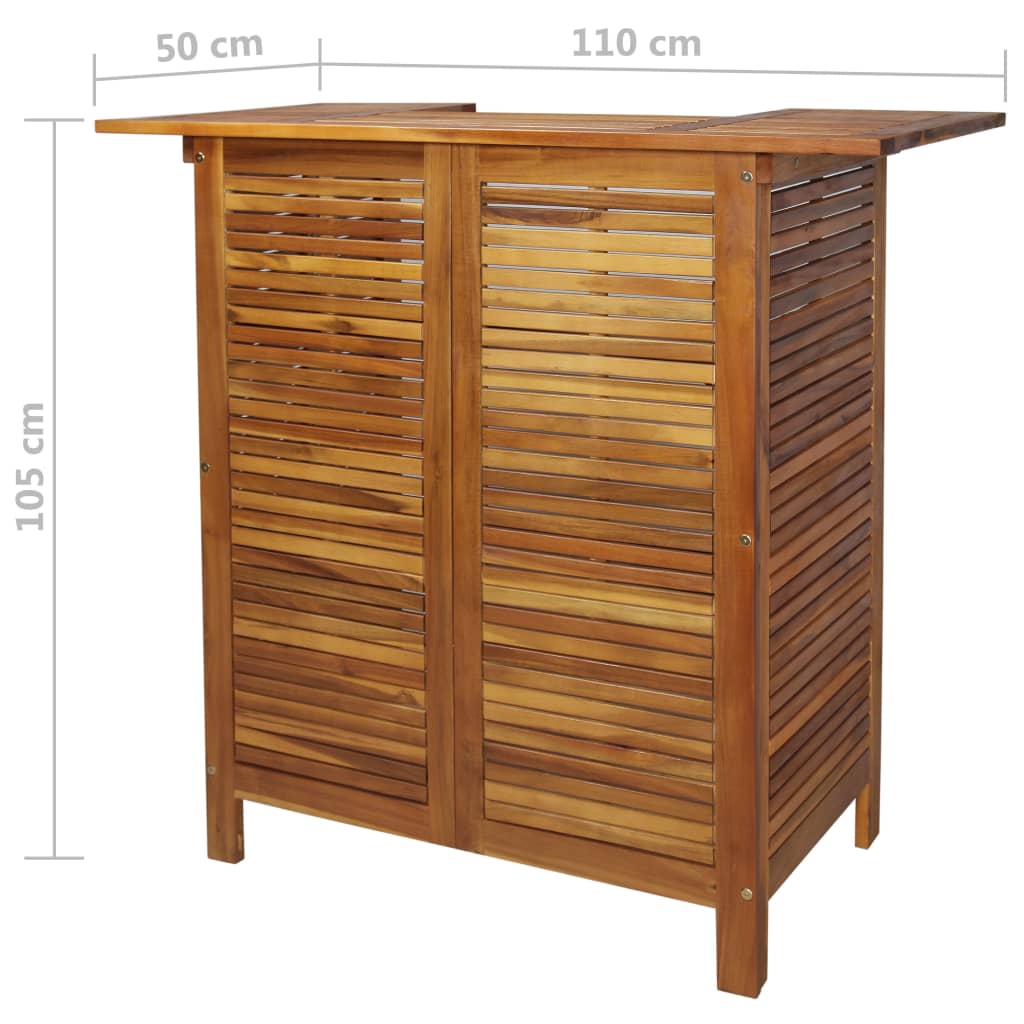 Baaripöytä 110x50x105 cm akaasiapuu - Sisustajankoti.fi