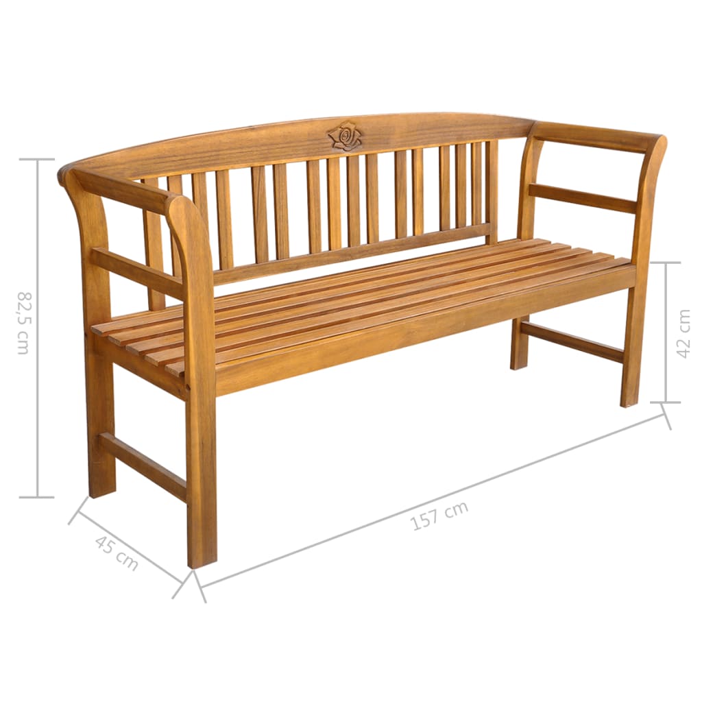 Puutarhapenkki 157 cm akaasiapuu - Sisustajankoti.fi