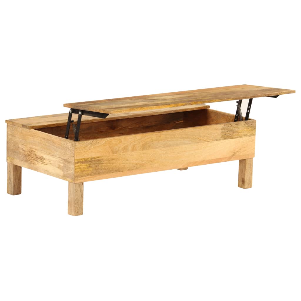 Sohvapöytä kiinteä mangopuu 110x55x35 cm - Sisustajankoti.fi