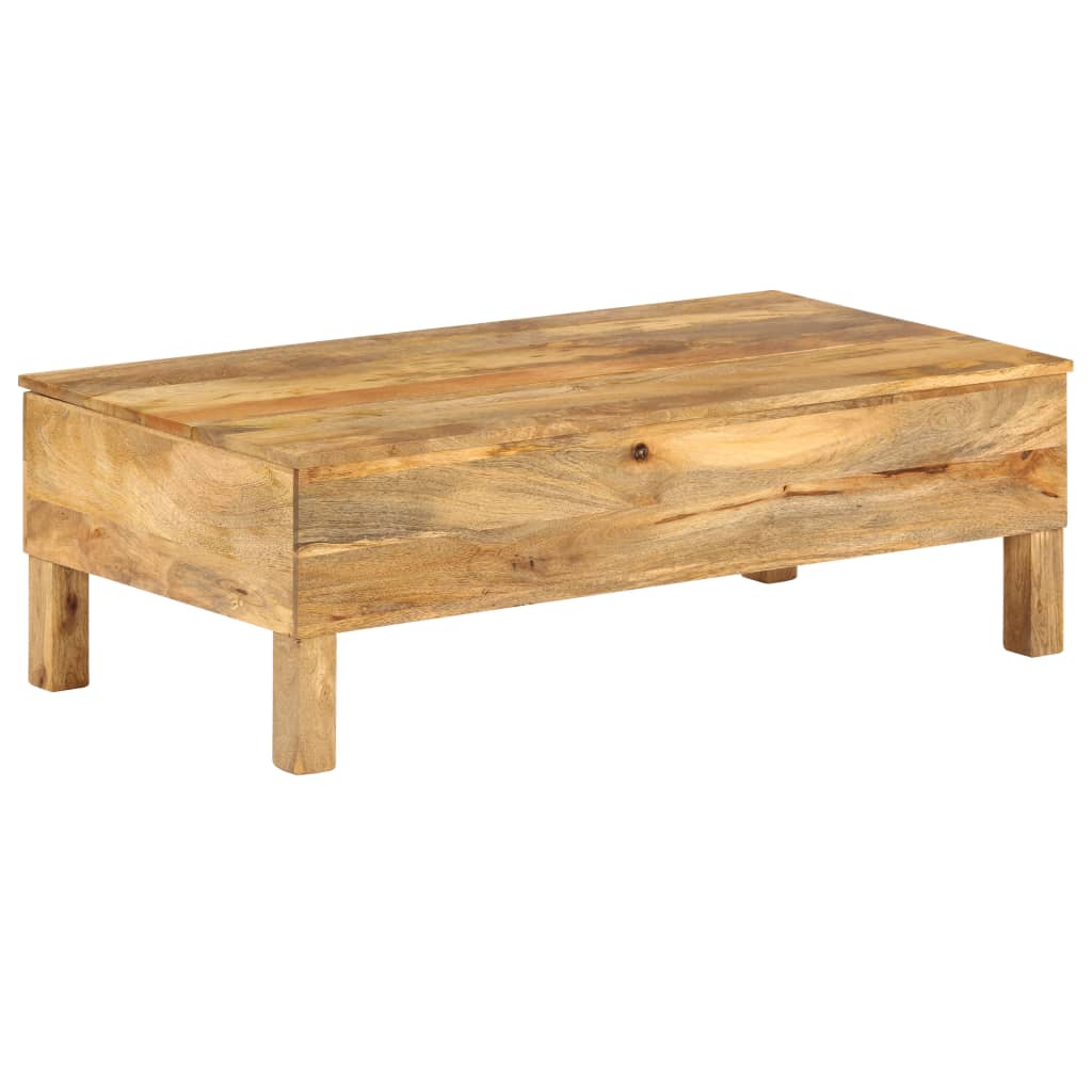 Sohvapöytä kiinteä mangopuu 110x55x35 cm - Sisustajankoti.fi
