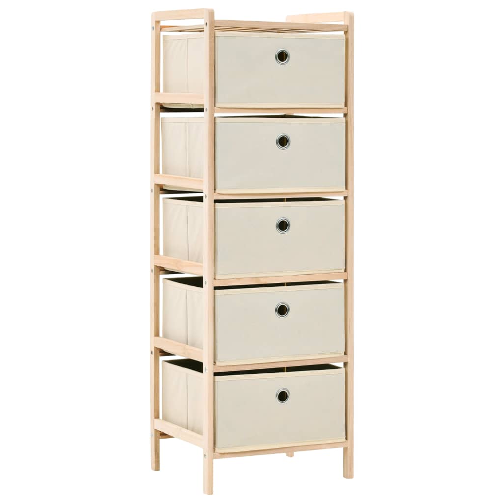 Säilytysteline 5 kangaskorilla setripuu beige - Sisustajankoti.fi