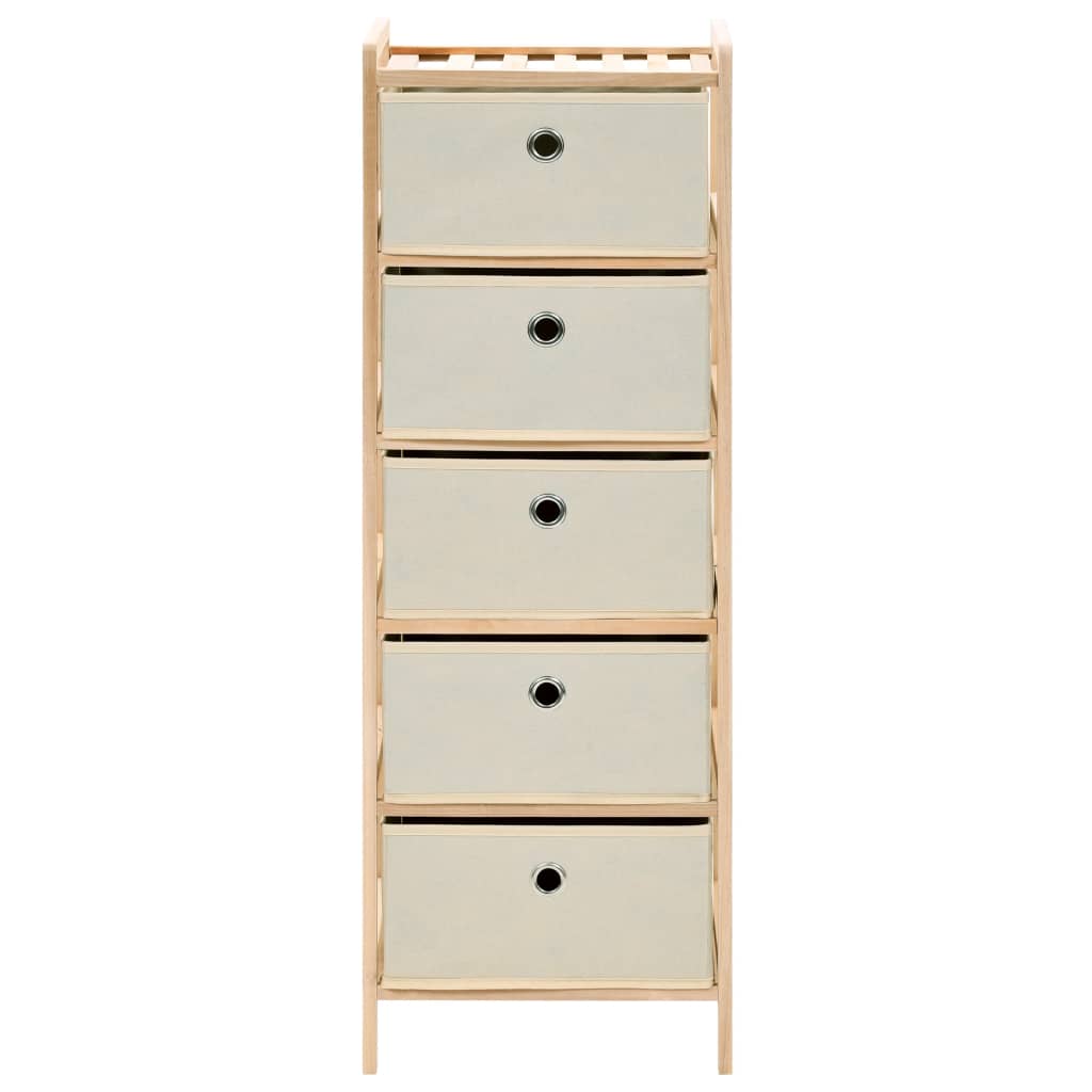 Säilytysteline 5 kangaskorilla setripuu beige - Sisustajankoti.fi