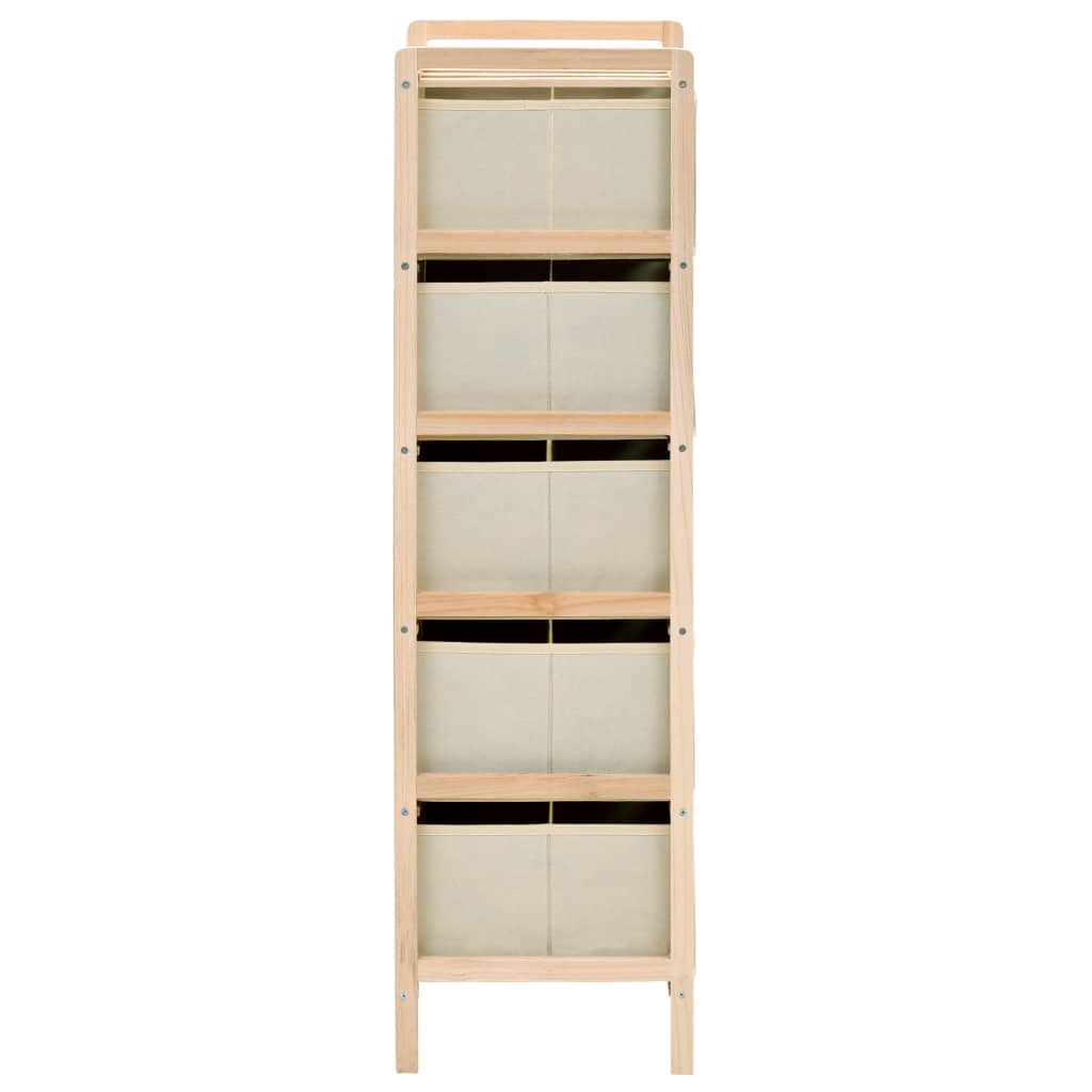 Säilytysteline 5 kangaskorilla setripuu beige - Sisustajankoti.fi