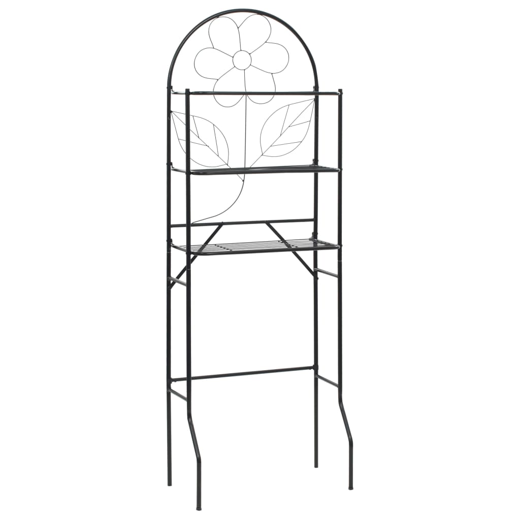 WC-hylly musta 60 x 33 x 174 cm - Sisustajankoti.fi